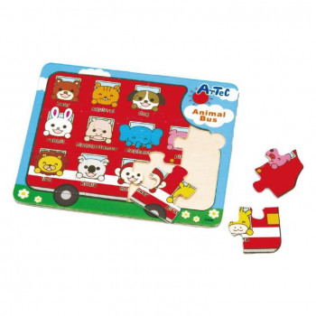 アーテック 木製パズルアニマルバス 7692