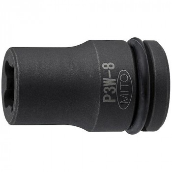 ミトロイ(MITOLOY) 3/8 インパクトレンチ用 ウエルドナット用ソケット 8mm P3W-8