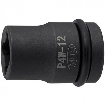 ミトロイ(MITOLOY) 1/2 インパクトレンチ用 ウエルドナット用ソケット 12mm P4W-12