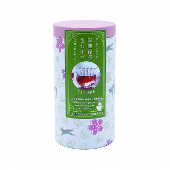 アルタ  緑茶　色むすび　茶筒缶 さくら AR0211207
