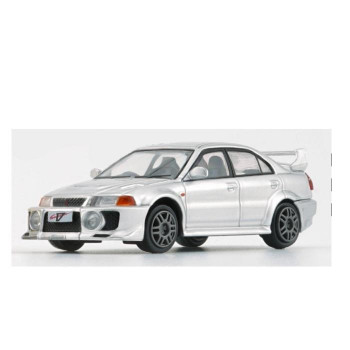 BM CREATIONS 三菱ランサーエボリューション V/VI シルバー RHD 1/64スケール 64B0408