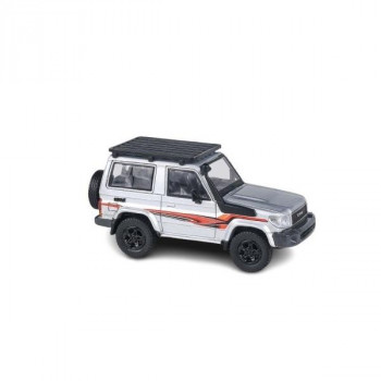 JADI B トヨタ ランドクルーザー 71 14 シルバー LHD ルーフラック付 1/64スケール PA55566