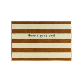 (クリーンテックス) デザインマット kahou good day_brown stripe 45×75cm