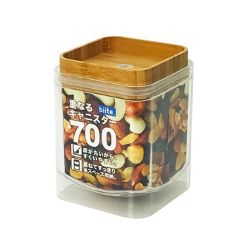biite 重なるキャニスター バンブー (スクエア) 700ml 815can_b_sq_700