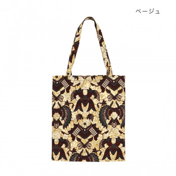 トートバッグ バティック風プリント ベージュ 10225750553