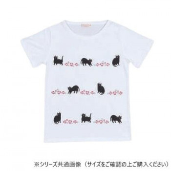 くろちく ネコランマンTシャツ 白 じぇーむず 婦人 L 31609702