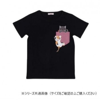 くろちく ネコランマンTシャツ 黒 くぅとみぃ 婦人 L 31609706
