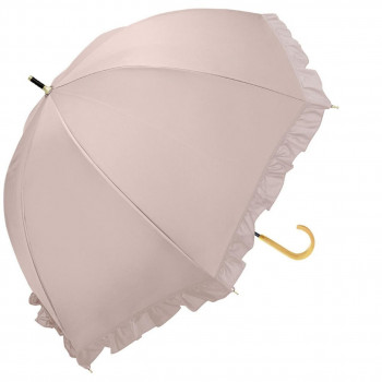中谷 傘 UVフレンチフリルドーム ダスティーモカ Parasol 長傘 915-063