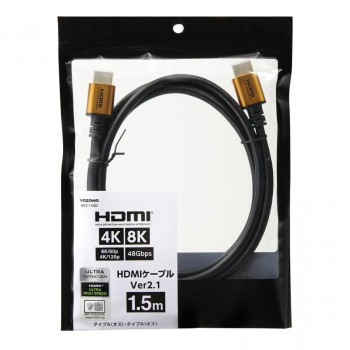 YAZAWA(ヤザワ) HDMI ケーブル Ver2.1 1.5m HD2115GD