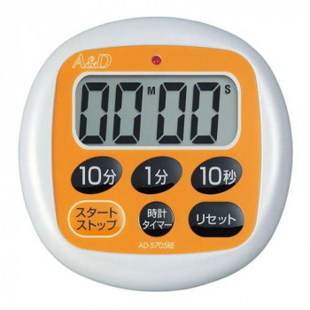 A＆D 防滴100分タイマー マグネット付 レッド AD5705RE