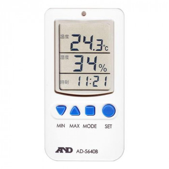 A＆D アラーム機能付温湿度計 時計付 壁掛け 卓上 AD5640B