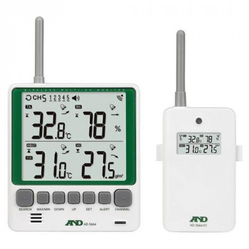 A＆D マルチチャンネルワイヤレスマルチチャンネル温湿度計 子機セット AD5664SET