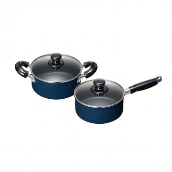 スティージーII IH対応片手鍋16cm＆両手鍋18cm MB-2445 1034336