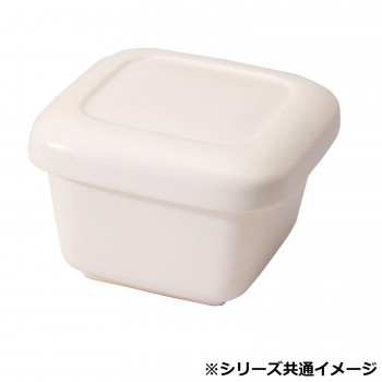 M4843 白マット角耐熱おひつ(1膳用)