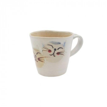 M1601 マグカップ(大) Couple Cats White 和食器