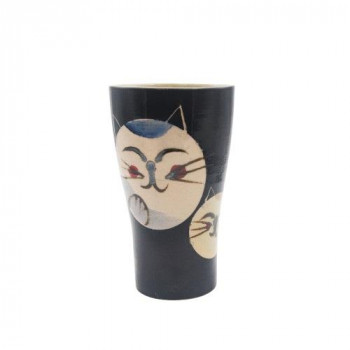 M1602 ビアカップ S Couple Cats Black 和食器