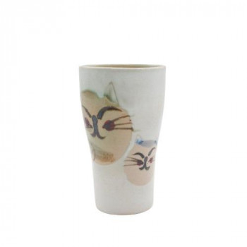M1603 ビアカップ S Couple Cats White 和食器