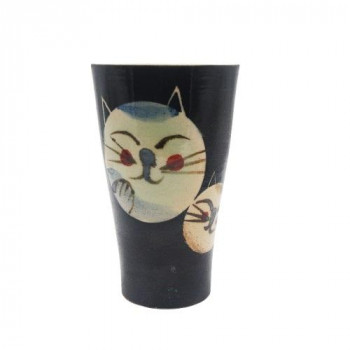 M1604 ビアカップ L Couple Cats Black 和食器
