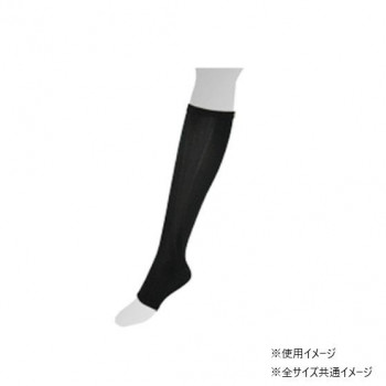 吉田司 ツカレナイン オープンサポーター 医療機器サポーター(弾性ストッキング) ブラック M 1足分(2枚)