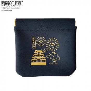 PEANUTS SNOOPY スヌーピー ばね口ミニポーチ お城 NV