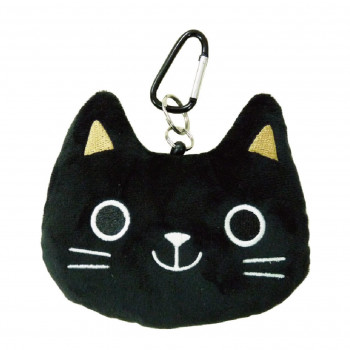 のあぷらす　ノア+ ぬいぐるみリールパスケース 黒ねこ　NF700