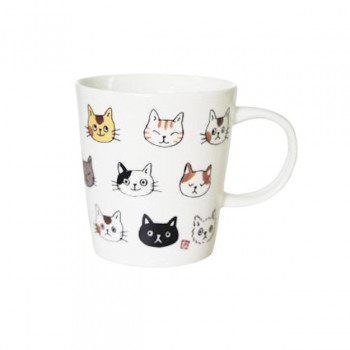 のあぷらす　ノア+ なごみ・マグカップ ねこ・顔　NE111