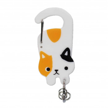 のあぷらす　ノア+ カラビナキーホルダー ミケねこ　NE114