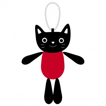 のあぷらす　ぷらりんマスコット　黒ねこ　NF895