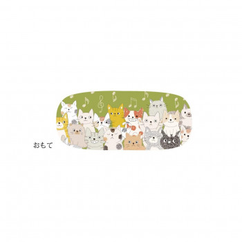 のあぷらす　眼鏡ケース(クロス付)ねこ・全身　ND132