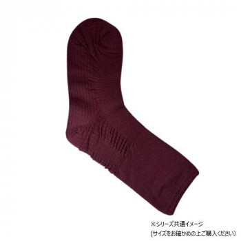 蓄熱式くつ下 22-25cm エンジ