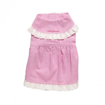 ペット用品 ドッグウェア チェック柄ワンピース Pink/ピンク Sサイズ DG-CHK03-S