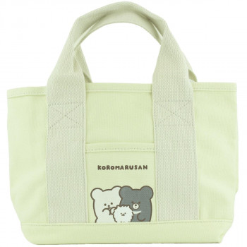 KOROMARUSAN　帆布仕切りミニトートバッグ　WH