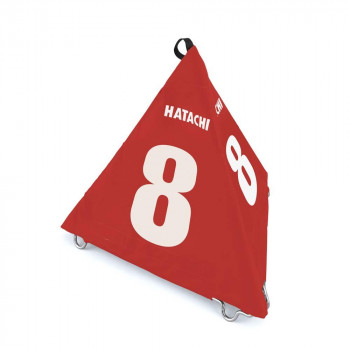 羽立工業 BIGさんかく表示板 NO.8 レッド BH4210-62WH