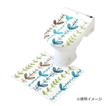 アイビー トイレ2点セット(兼用フタカバー・トイレマット) 　ヨコズナクリエーション