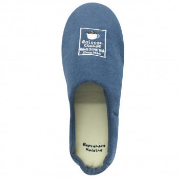 PAGE ONE ページワン　teatime　バブーシュスリッパ　85　NAVY　GRK1493
