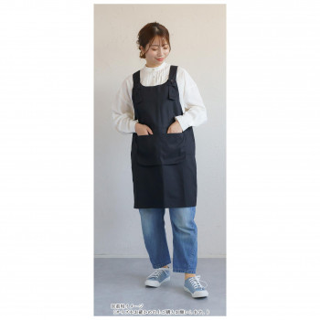PAGE ONE ページワン　チノ無地　H型ワークエプロン　07　BLACK　GAP9930