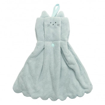 jou jou lier ジュジュリエ　無地　ドレスタオル　ねこ　80　BLUE　GHR9385
