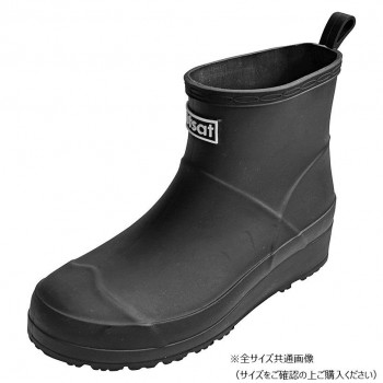 sutsat　ショート丈レインブーツ　Lサイズ(24～24.5m)　07　BLACK　GSZ2159