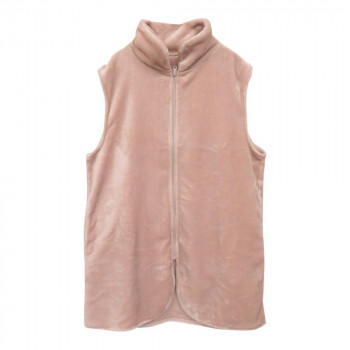 After nine　アフターナイン　ニューマイヤージップアップベスト　10　PINK　BEIGE　GBR2215