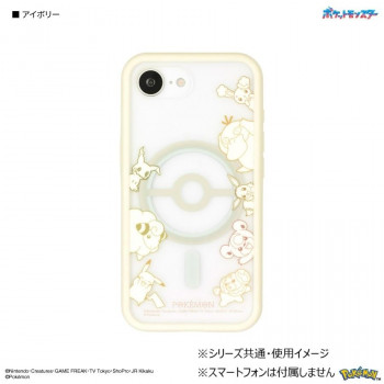 ポケットモンスター IIIIfit プランプフレーム iPhone16e 対応ケース アイボリー POKE-979IV