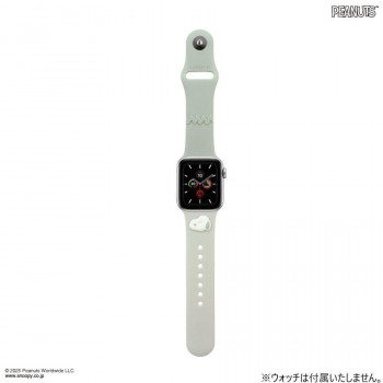 ピーナッツ スヌーピー Apple Watch 42～38mm対応シリコンバンド グレー SNGG-154GY