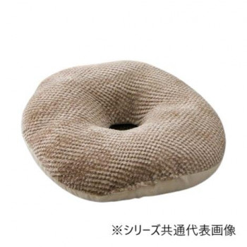 円形クッション 「ラムリー」 ブラウン 40×40cm 1224761020491