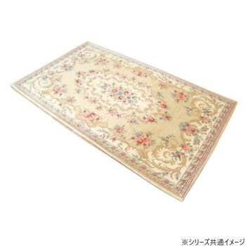 洗える!ゴブラン織シェニールマット ボルドー 70×120cm BE・ベージュ 5381