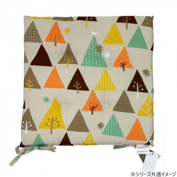 プリントシートクッション フォレスト 40×40cm GN・グリーン 5877