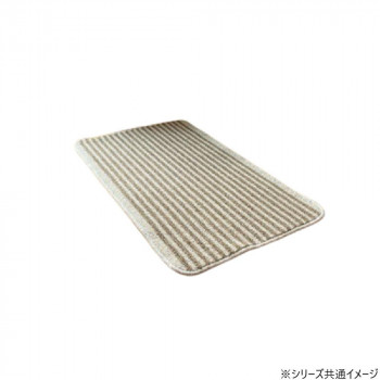 日本製 バスマット 黄麻ストライプ Mサイズ 45×60cm NA・ナチュラル 2145