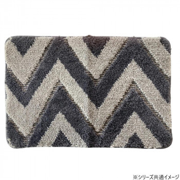 マイクロファイバーバスマット ふわっふわ! 北欧柄 ライラ 40×60cm WGY・ダブルグレー 2477