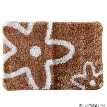 マイクロファイバーバスマット ふわっふわ! 北欧柄 カトリーヌ 40×60cm PK・ピンク 2472