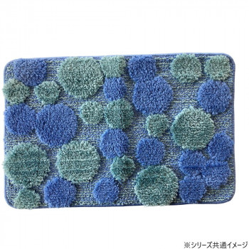 マイクロファイバーバスマット ふわっふわ! 北欧柄 ワシュウ 40×60cm WBL・ダブルブルー 2474