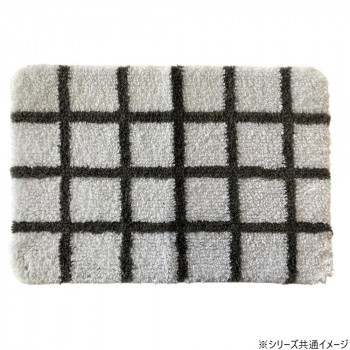 マイクロファイバーバスマット ふわっふわ! 北欧柄 ブラン 40×60cm GY・グレー 2475