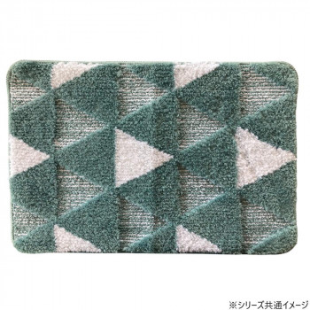 マイクロファイバーバスマット ふわっふわ! 北欧柄 アキュエ 40×60cm BL・ブルー 2483